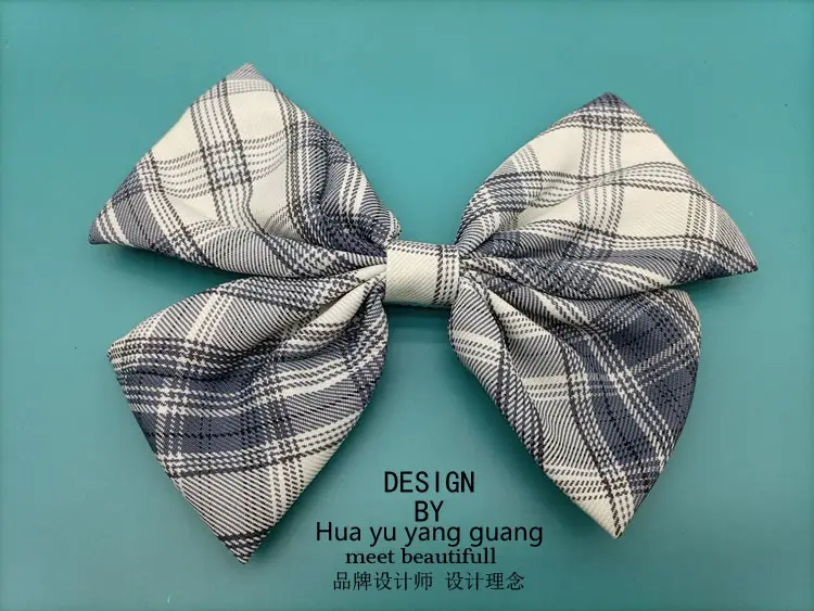 Plaid Plush Bow for Girls Hair Accessories - Image 7