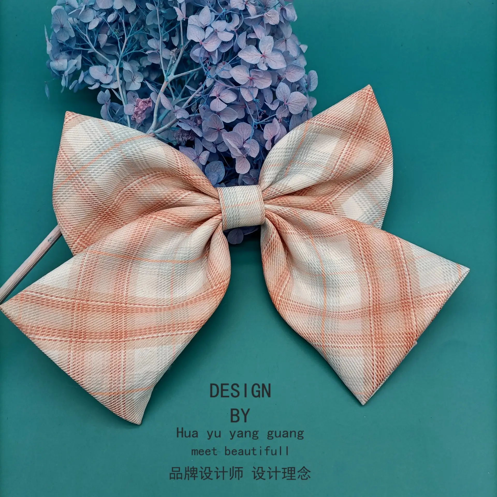 Plaid Plush Bow for Girls Hair Accessories - Image 9