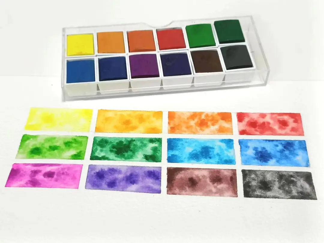 Factory supply solid pearlescent watercolor gem color starlight dark watercolor paint nail painting wholesale watercolor — feature 16