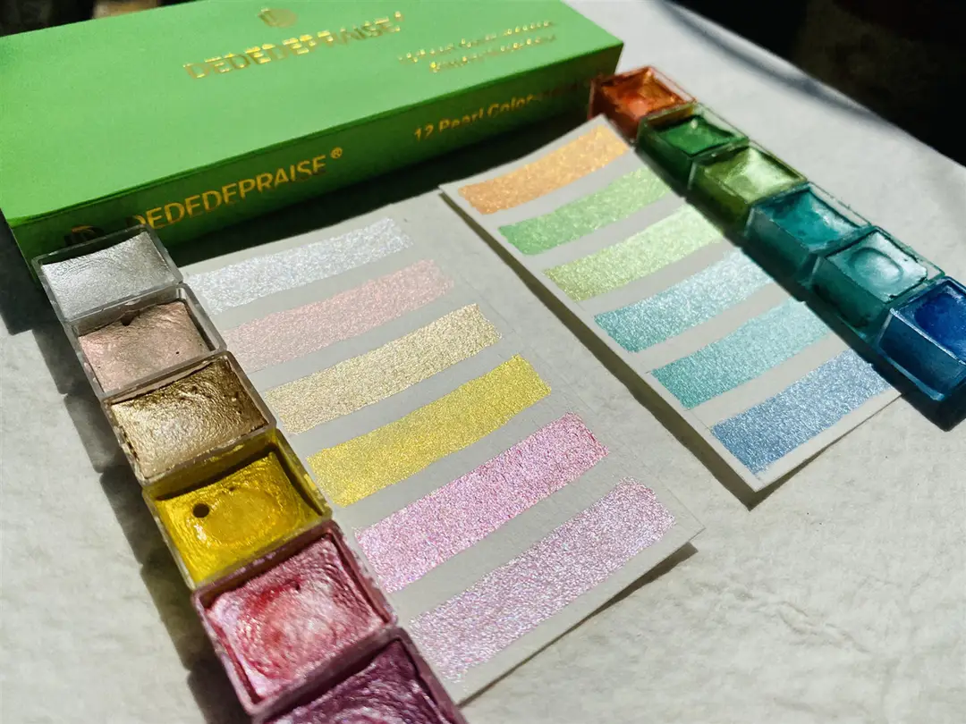 Factory supply solid pearlescent watercolor gem color starlight dark watercolor paint nail painting wholesale watercolor — feature 21