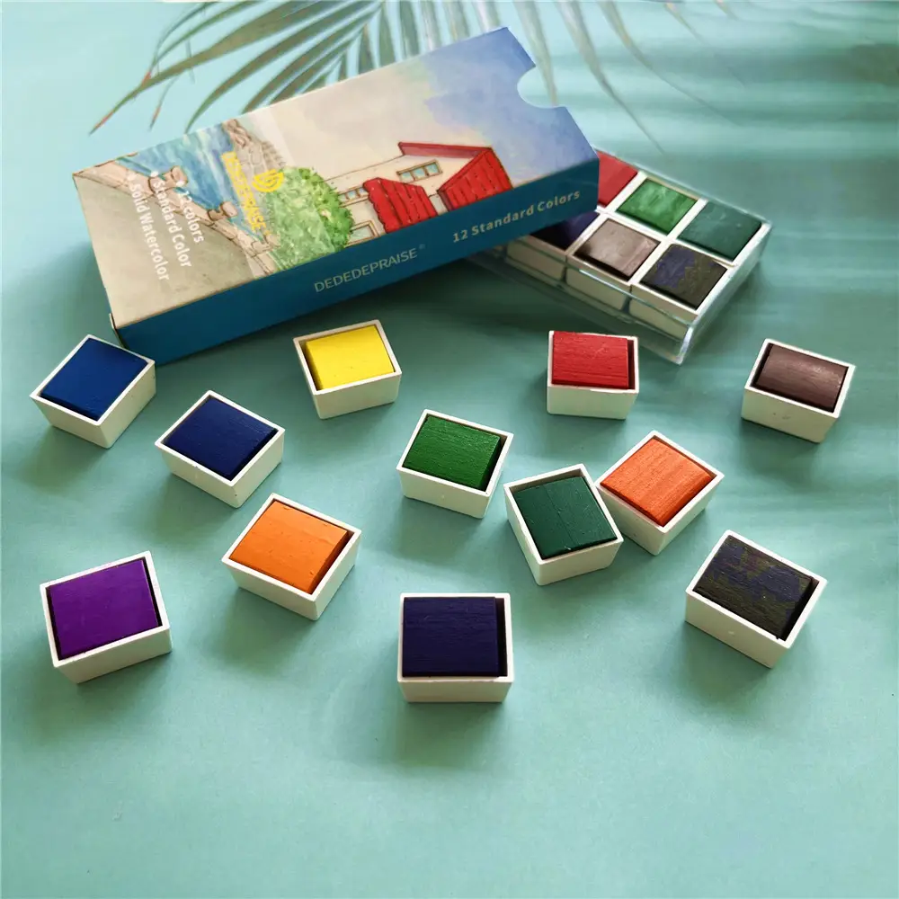 Factory supply solid pearlescent watercolor gem color starlight dark watercolor paint nail painting wholesale watercolor — feature 25