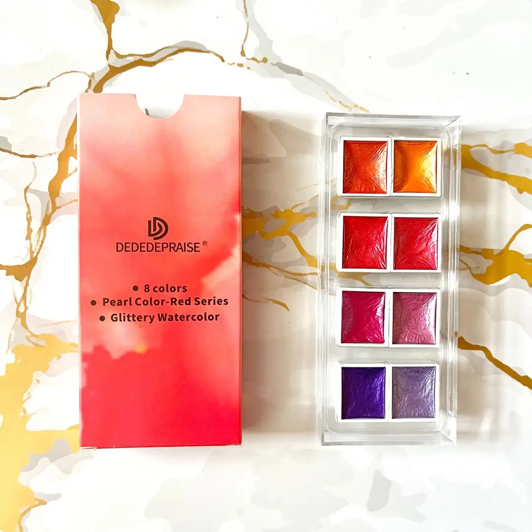 Factory supply solid pearlescent watercolor gem color starlight dark watercolor paint nail painting wholesale watercolor