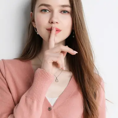 Women Wool V-Neck Cardigan Short Sleeve Warm - Image 8