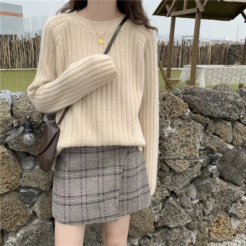 Women's Knit Pullover Sweater Brown Loose Fit 2025 - Image 8