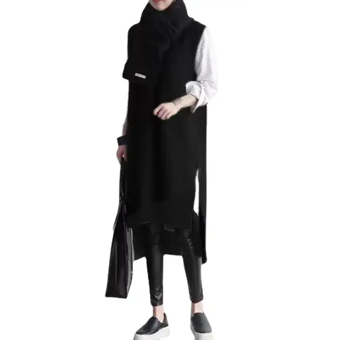 2022 Korean Style Grey Knitted Vest with V-Neck - Image 7