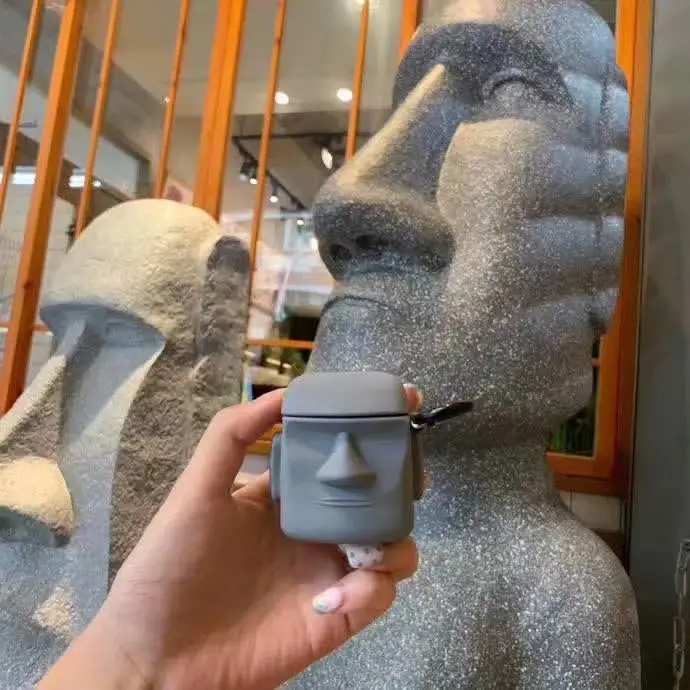 Creative Stone Moai AirPods Pro Earphone Case Anti-Drop Protective Case — feature 7