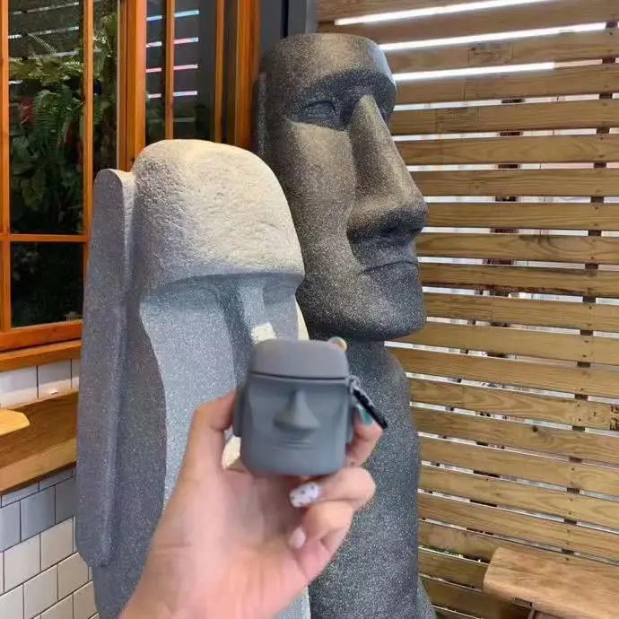 Creative Stone Moai AirPods Pro Earphone Case Anti-Drop Protective Case — feature 9
