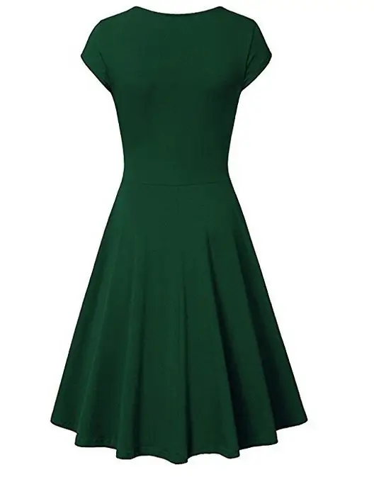2023 Yellow V Neck Slim Fit Dress for Women — feature 8