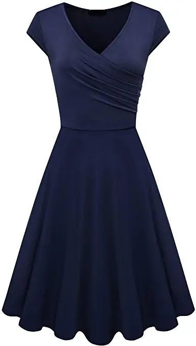 2023 Yellow V Neck Slim Fit Dress for Women - Image 12