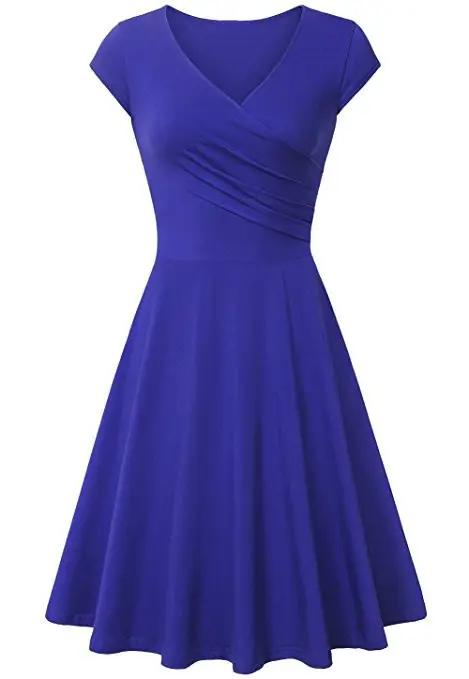 2023 Yellow V Neck Slim Fit Dress for Women - Image 9