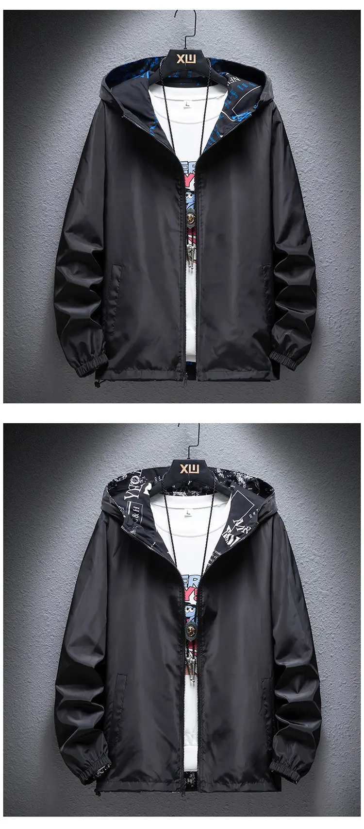 2024 Plus Size Men's Camouflage Reversible Jacket — feature 13