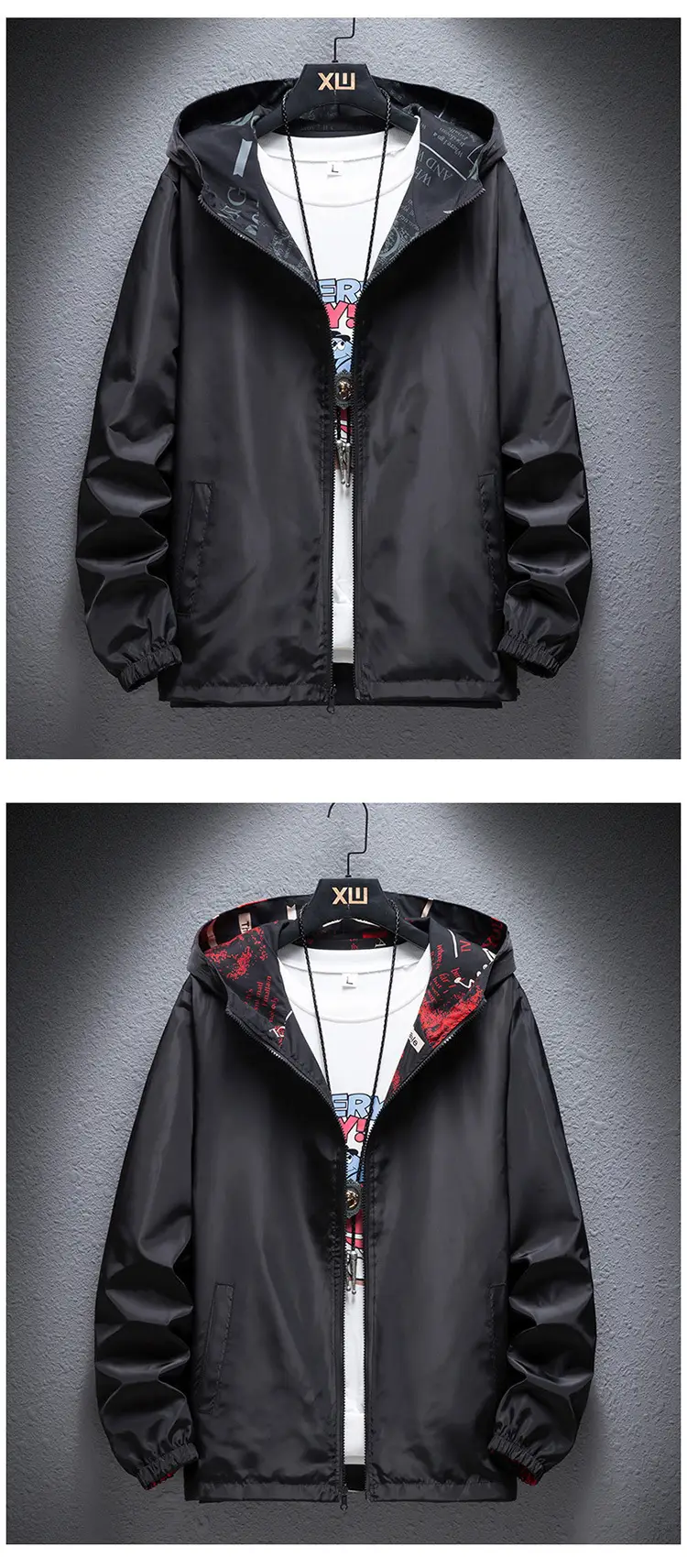 2024 Plus Size Men's Camouflage Reversible Jacket — feature 14