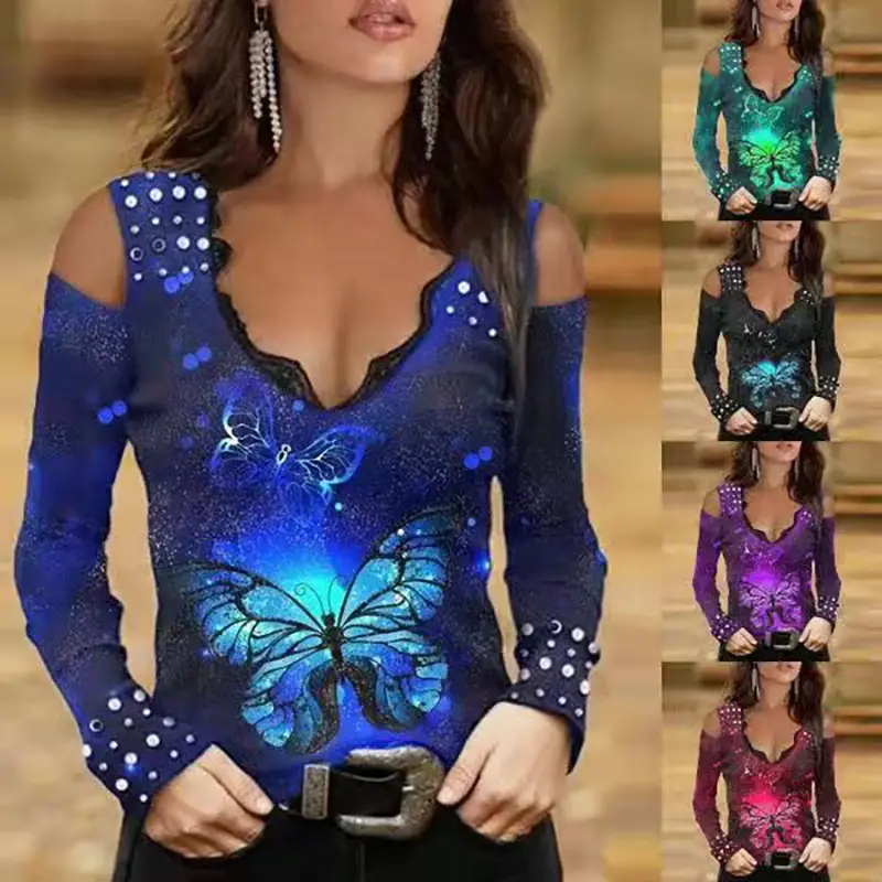 Women's 2022 Tie-dye Striped Long Sleeve T-Shirt — feature 3