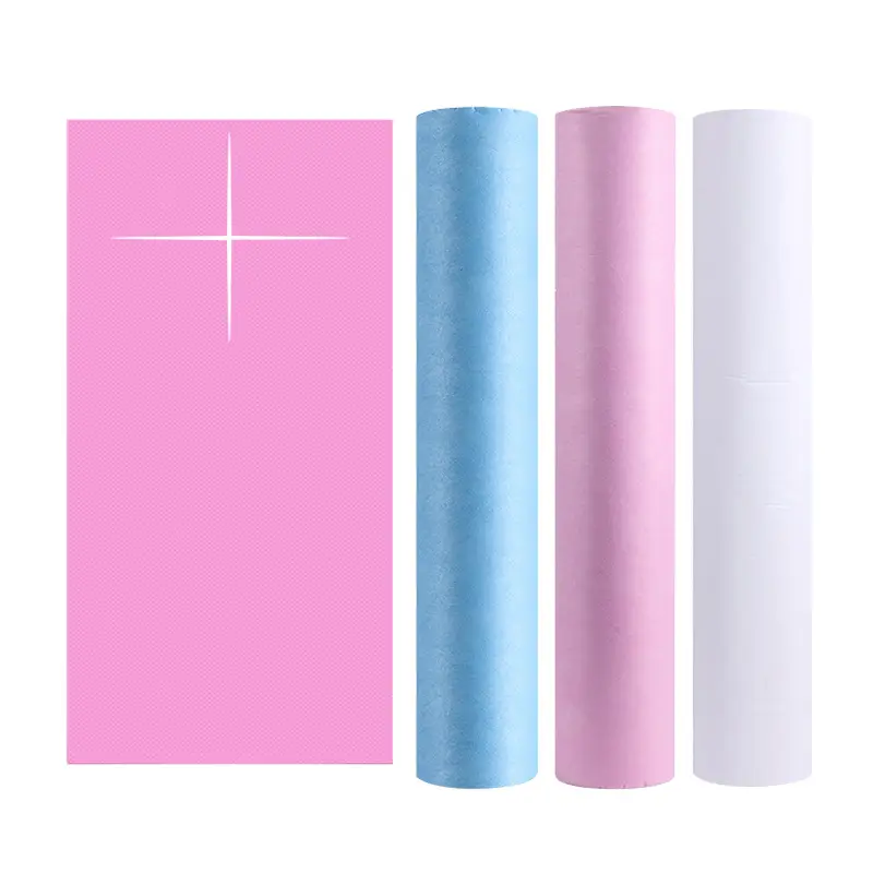 Disposable Cotton Bed Sheets Roll 50 Pcs Cross Hole - Image 6