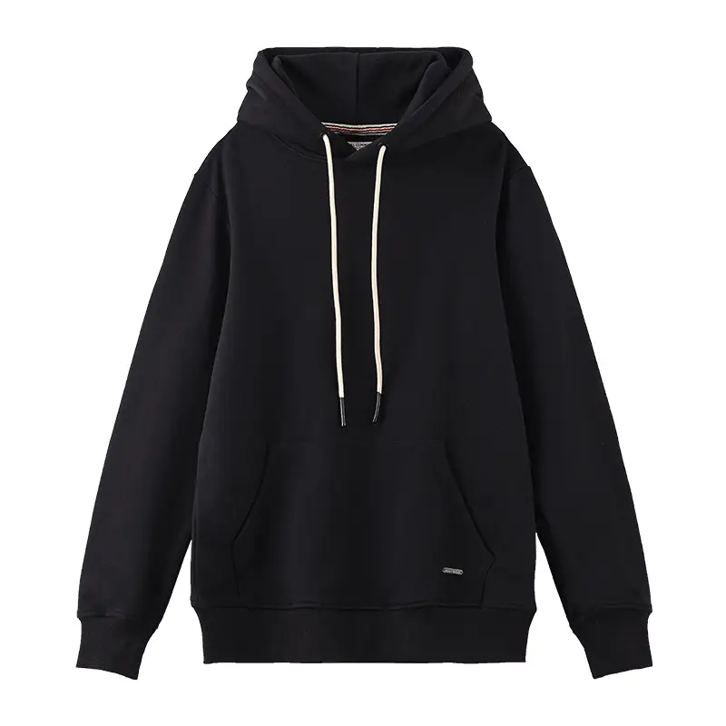 Men Navy Blue Heavyweight Hooded Sweatshirt