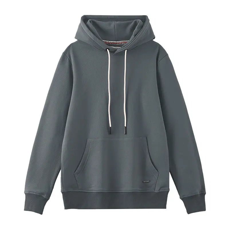 Men Navy Blue Heavyweight Hooded Sweatshirt