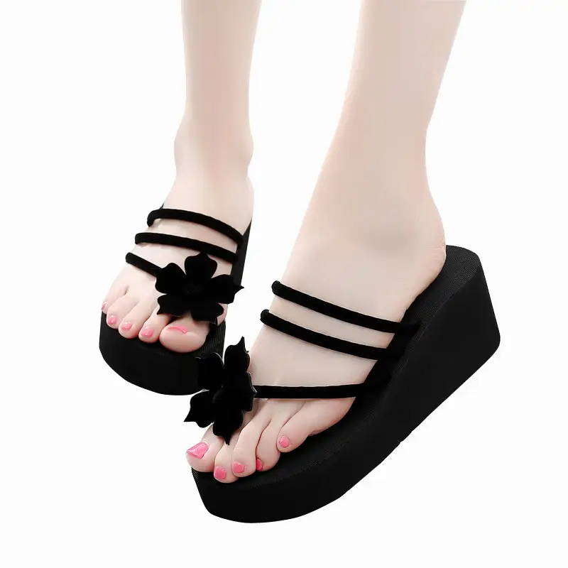 Women's Floral Wedge Sandals with Non-Slip Soles
