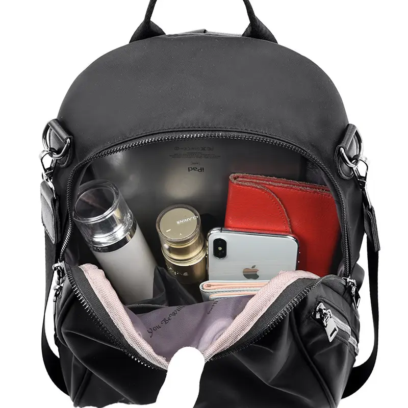 Women's 2024 Trendy Black Oxford Cloth Backpack - Image 8
