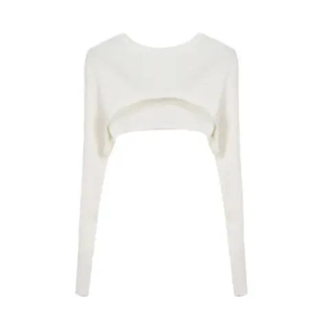 Pink Long Sleeve Knitted Top for Women - Image 2