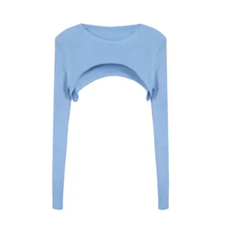 Pink Long Sleeve Knitted Top for Women - Image 3