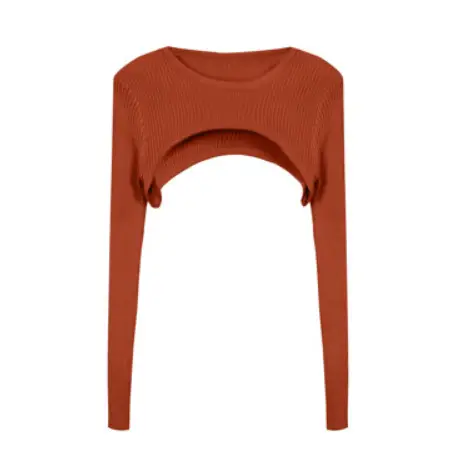 Pink Long Sleeve Knitted Top for Women - Image 6