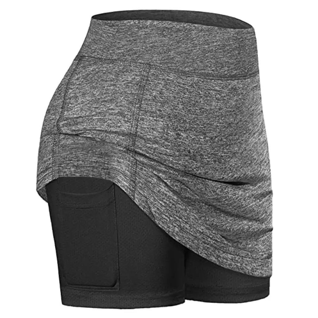 Women's Black Fake Leggings Large Size Sports Pants - Image 2