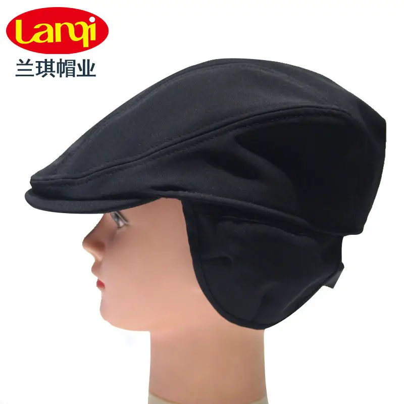 Men's Winter Fleece Duckcap Caps Olive Green - Image 3
