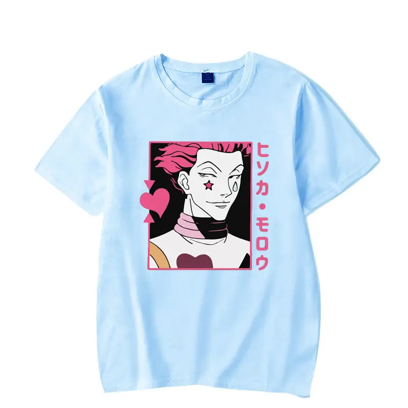 Japanese Anime HUNTER x HUNTER T-Shirt Light Blue - Image 5