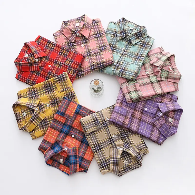 Vintage Plaid Long Sleeve Jacket for Women 2026 Spring Autumn - Image 15