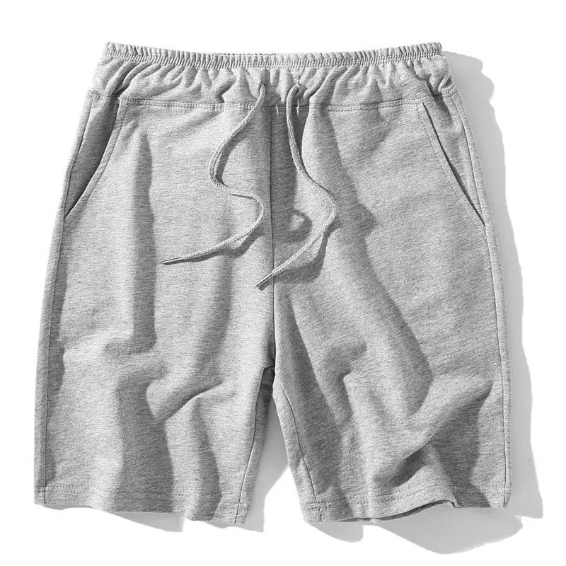 Orange Sweatpants for Men Summer Fitness Pure Cotton Terry Shorts