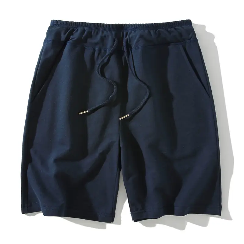 Orange Sweatpants for Men Summer Fitness Pure Cotton Terry Shorts