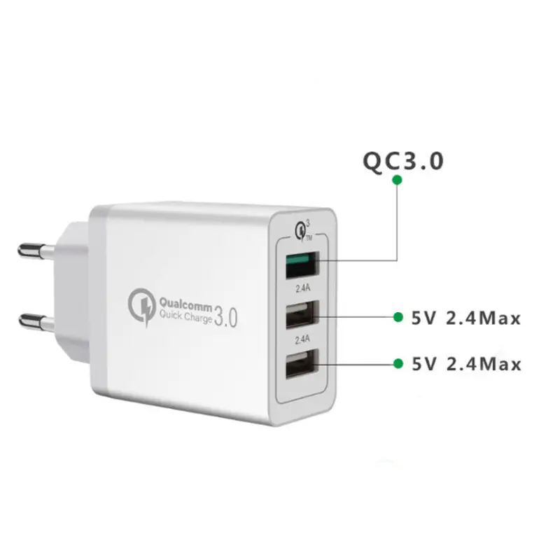Qualcomm QC3.0 Fast Charging USB Charger White - Image 5