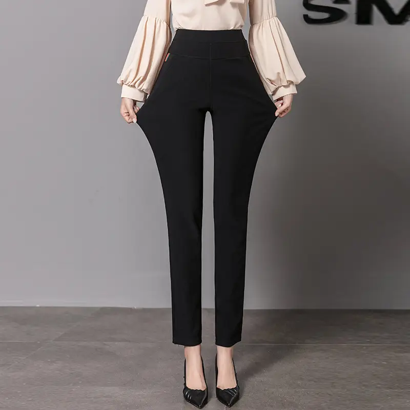 2023 Women's Black Slimming Leggings with High Elasticity - Image 5