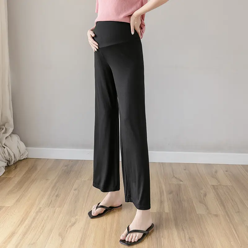 Real Shot Pregnant Women's Wide Leg Pants Spring Autumn - Image 14