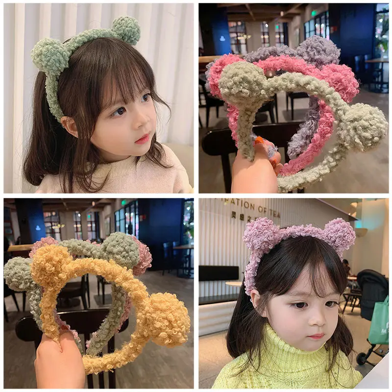 Little Bear Ear Cushion Soft Plush Hair Hoop Women