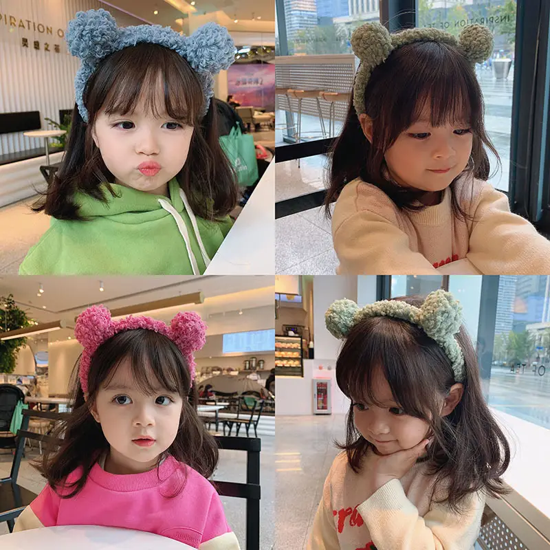 Little Bear Ear Cushion Soft Plush Hair Hoop Women