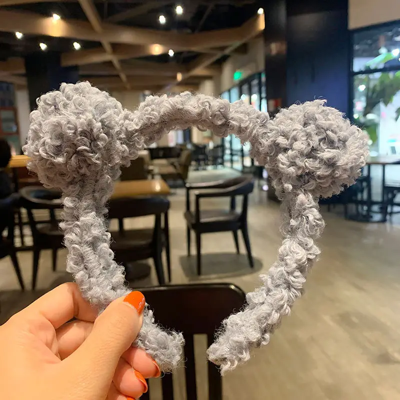 Little Bear Ear Cushion Soft Plush Hair Hoop Women