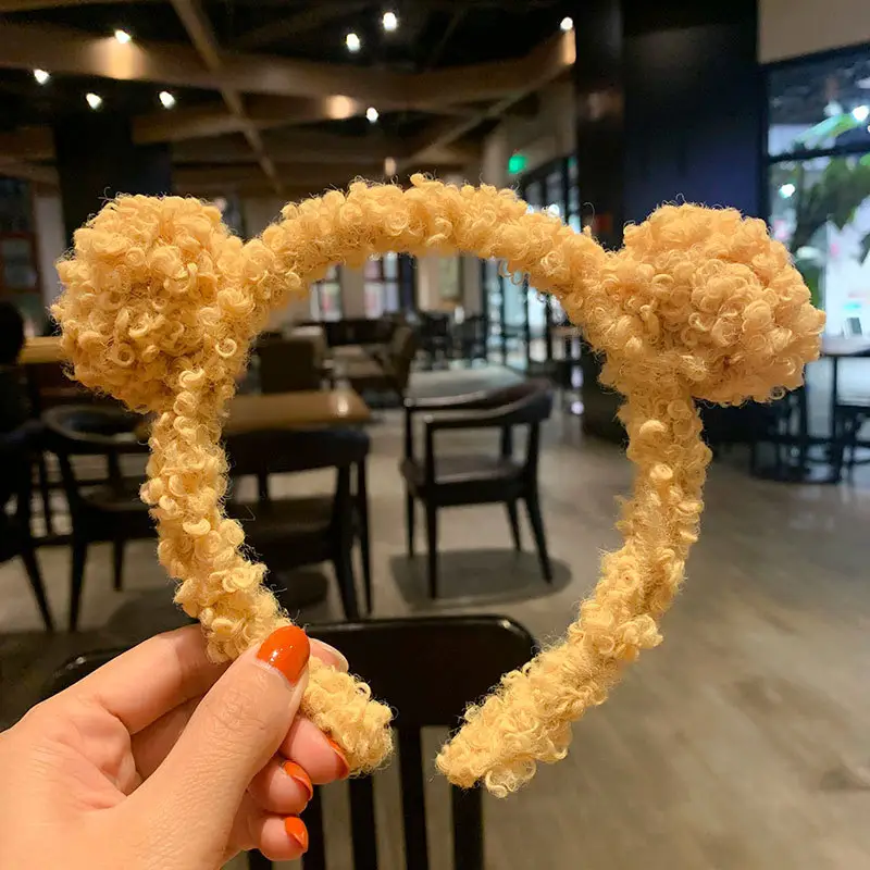 Little Bear Ear Cushion Soft Plush Hair Hoop Women