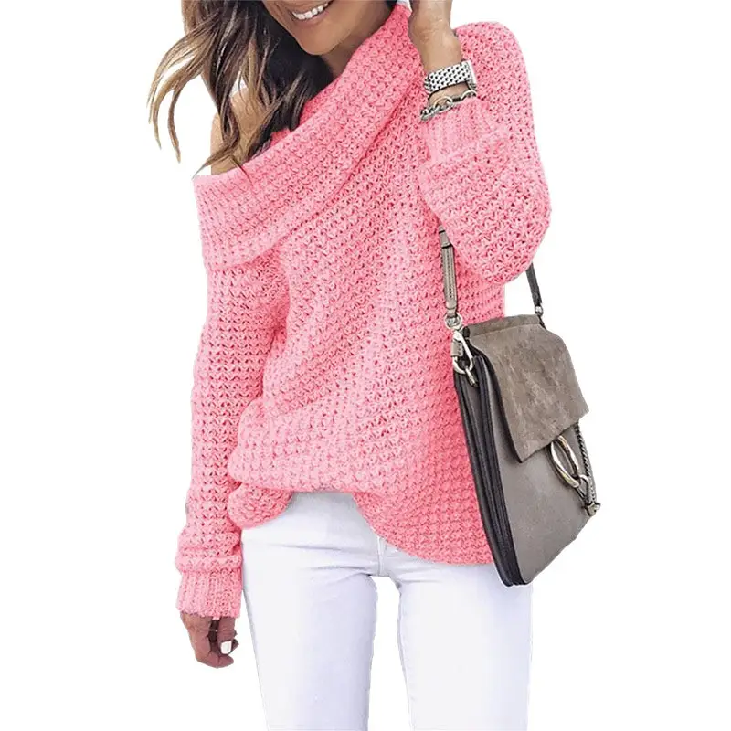 Women's Textured Knit Turtleneck Sweater Winter Pullover - Image 9