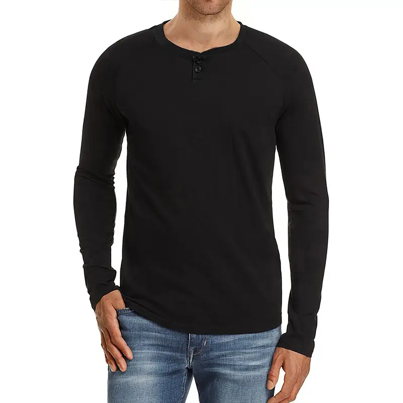 Men's White Long Sleeve Plain T-Shirt Winter Casual Wear - Image 3