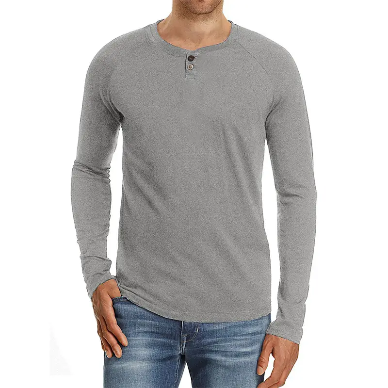 Men's White Long Sleeve Plain T-Shirt Winter Casual Wear - Image 2