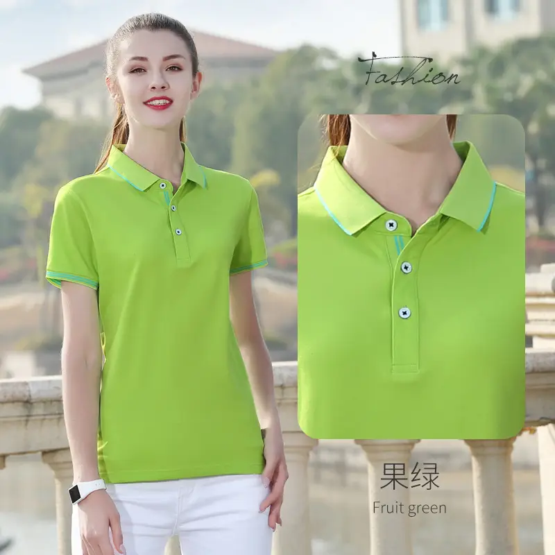 Women Yellow Polo Shirt Winter Wear Blue Stripes - Image 10