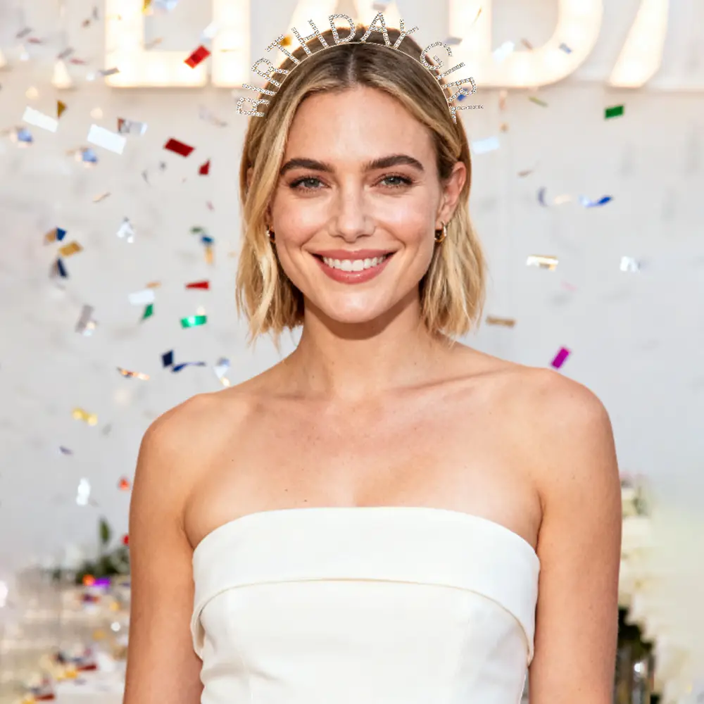 Birthday Party Rhinestone Hairbands for Girls — feature 3