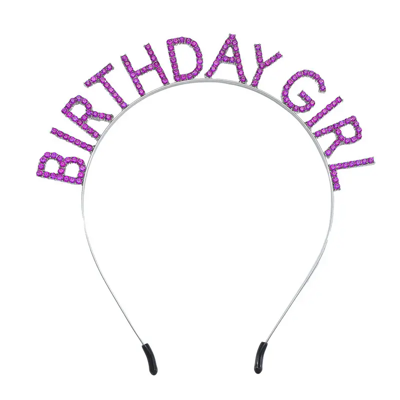 Birthday Party Rhinestone Hairbands for Girls