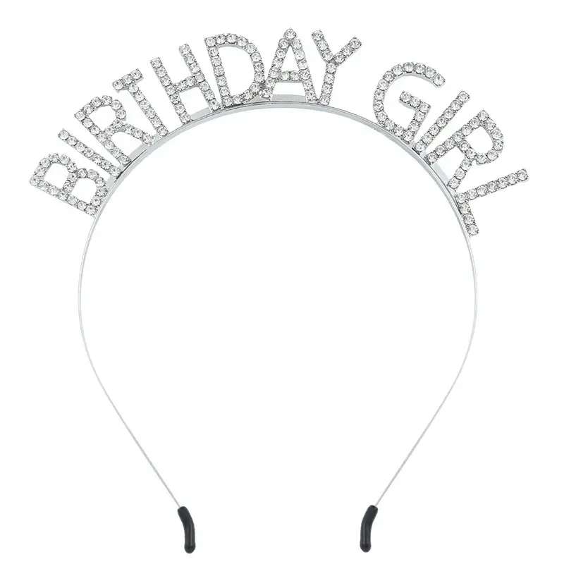 Birthday Party Rhinestone Hairbands for Girls