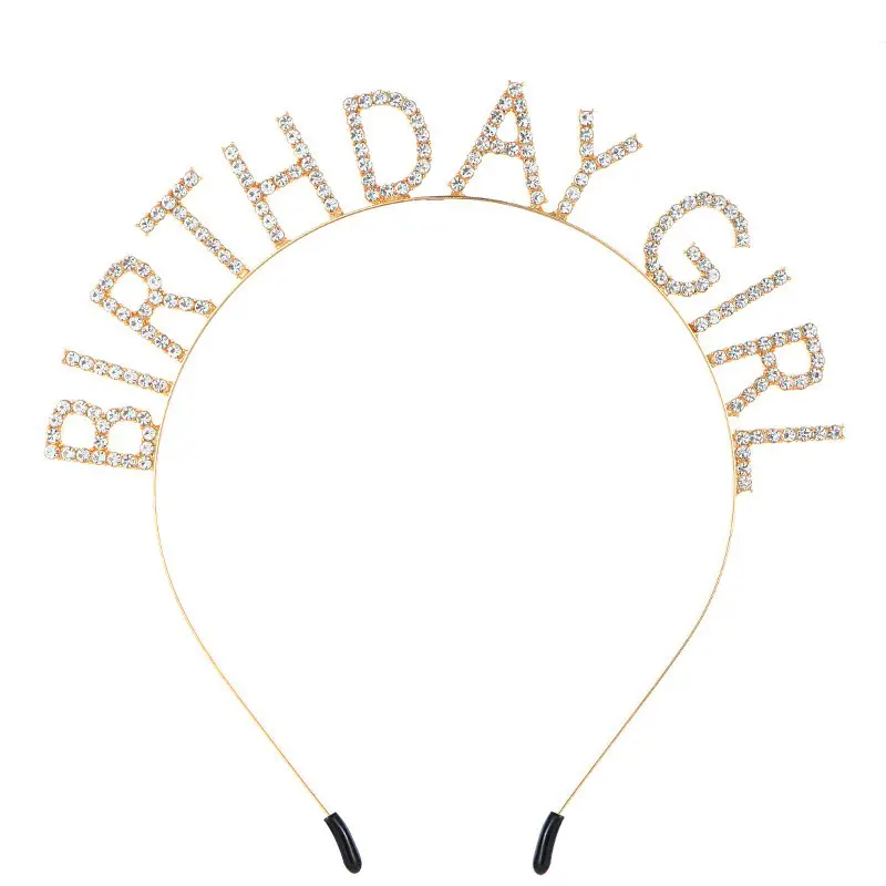 Birthday Party Rhinestone Hairbands for Girls