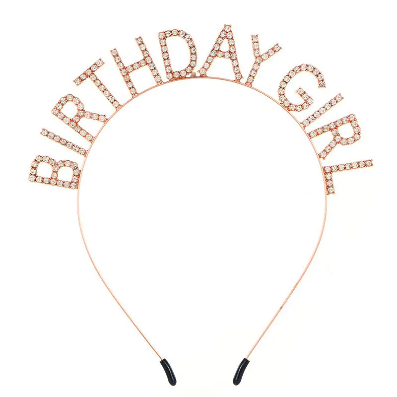 Birthday Party Rhinestone Hairbands for Girls