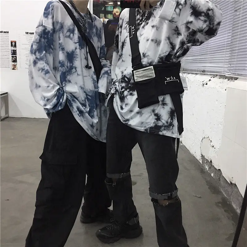 Autumn Tie-dye Hip-hop Long Sleeve T Shirt - Image 4