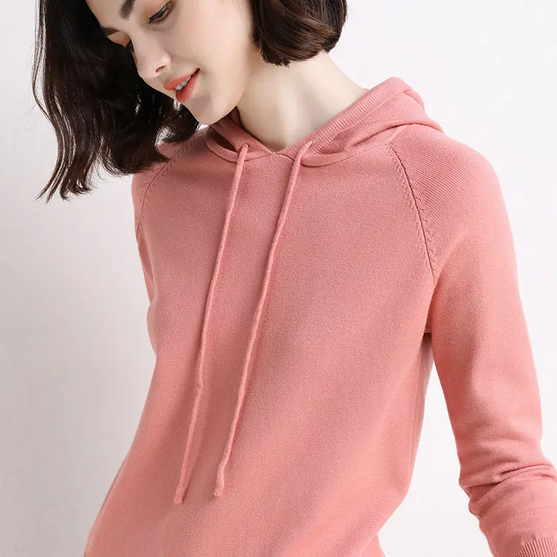 Blue Korean Style Hooded Sweatshirt Women Large - Image 14