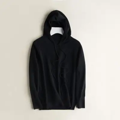 Blue Korean Style Hooded Sweatshirt Women Large - Image 2